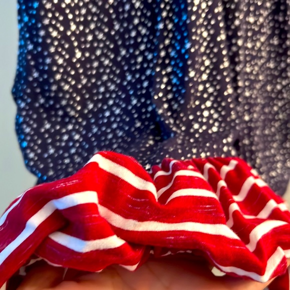 Cutest Stars & Stripes Patriotic Balloon hem Dress Ever Red White & Blu - Picture 8 of 11